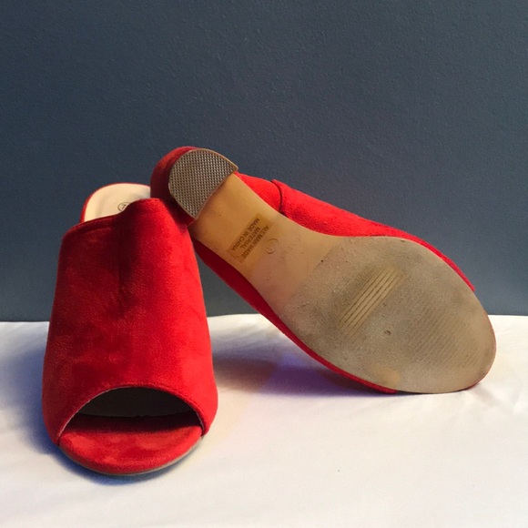Hot Kiss | Slip On Heel Sandal Faux Suede - Picture 3 of 4